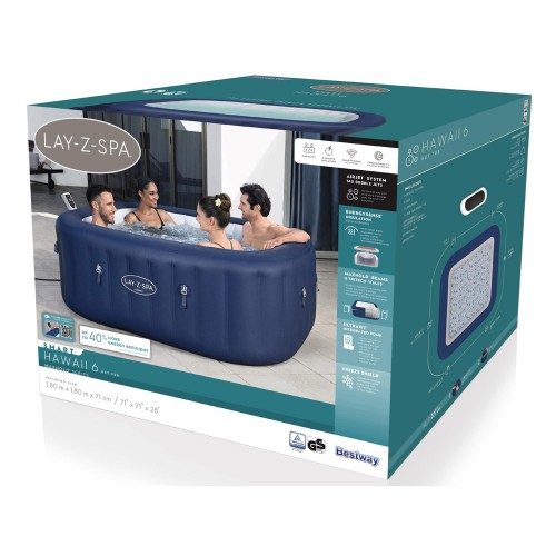Bestway Lay-Z-Spa HAWAII Гідромасажний вбудований насос WiFi app 6001H фото 13