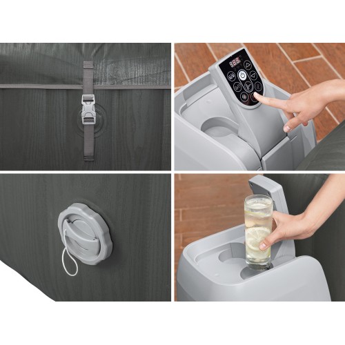 Bestway Lay-Z-Spa Mauritius джакузі 5-7 осіб WiFi додаток гідромасаж 60067 фото 11