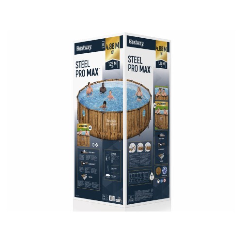 Bestway рамка дошка для басейну з малюнком 488x122 см кришка для драбини насос 56725 фото 11