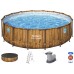 Bestway рамка дошка для басейну з малюнком 488x122 см кришка для драбини насос 56725