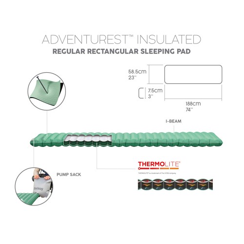 Надувний килимок для сну Bestway AdventuRest 188 x 58,5 x 7,5 см 69617 фото 1
