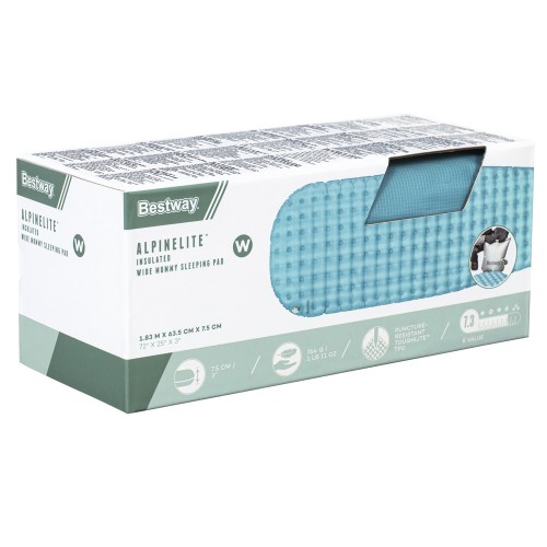 Килимок для матраца Bestway для спального мішка AlpineLite 183 x 63,5 x 7,5 см 69613 фото 13
