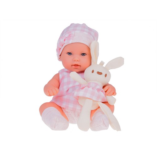 Baby Doll Newborn одягнена в рожевий капелюшок плаття талісман кролик ZA5007 RO фото 4