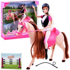 Лялька Anlily Jockey with Horse Walking Horse ZA2454