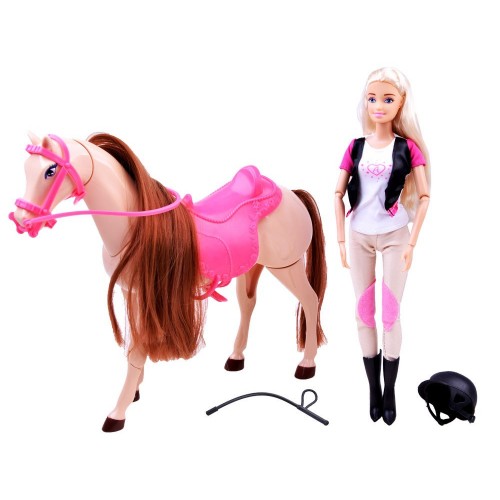 Лялька Anlily Jockey with Horse Walking Horse ZA2454 фото 1