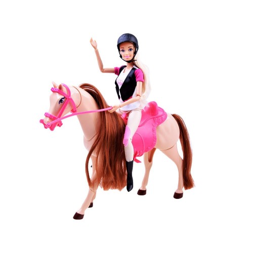 Лялька Anlily Jockey with Horse Walking Horse ZA2454 фото 4