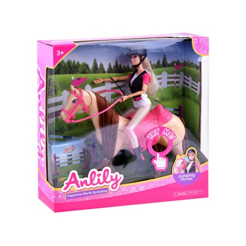Лялька Anlily Jockey with Horse Walking Horse ZA2454 фото 7