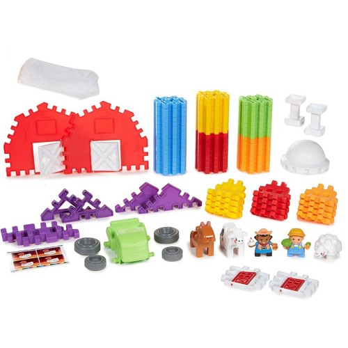 Будівельні блоки Little Tikes Creative Waffles FARMA 80шт ZA5113 фото 9