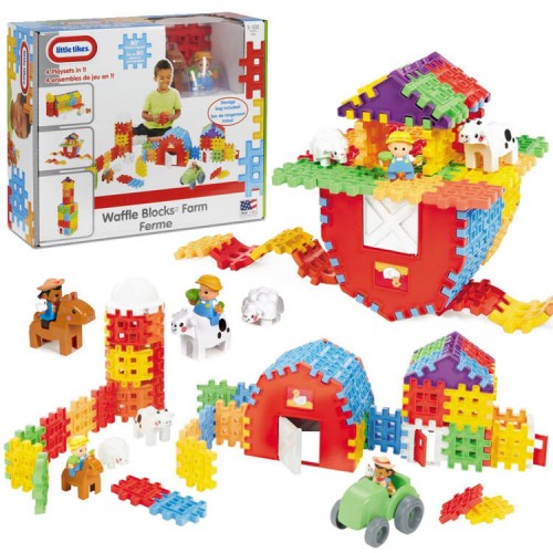 Будівельні блоки Little Tikes Creative Waffles FARMA 80шт ZA5113  фото 
