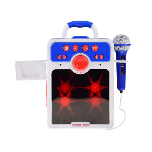 Дитяча музична колонка з мікрофоном Blue Boombox IN0167 фото 1