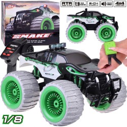 Гігантська машина Monster Snake 4x4 музика вогні дрейф 360st. Пульт RC0633