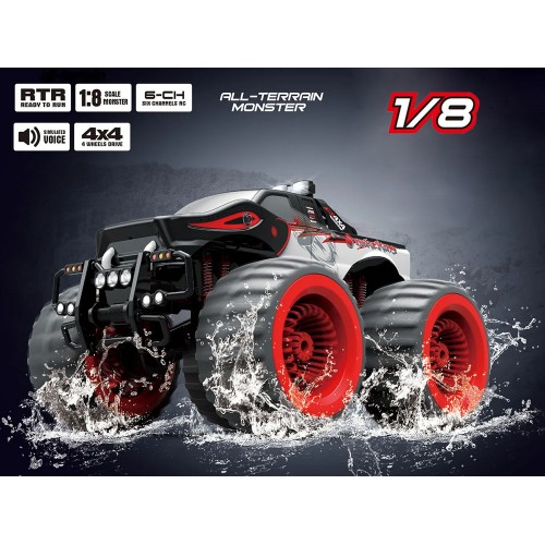 Гігантська машина Monster Snake 4x4 музика вогні дрейф 360st. Пульт RC0633 фото 4
