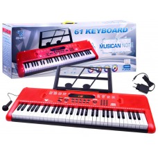 Клавіатурний орган з мікрофоном 61kl Red IN0132