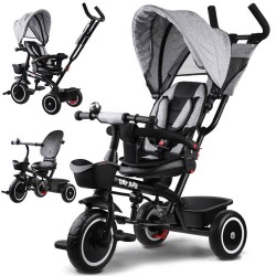 Дитячий триколісний велосипед Tiny Bike 3в1 з тентом ROTATABLE SP0650