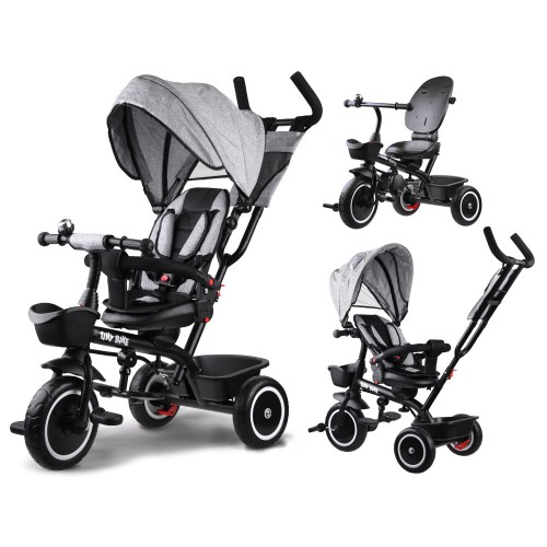 Дитячий триколісний велосипед Tiny Bike 3в1 з тентом ROTATABLE SP0650 фото 1