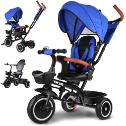 Дитячий триколісний велосипед Tiny Bike 3в1 з тентом ROTATABLE SP0650