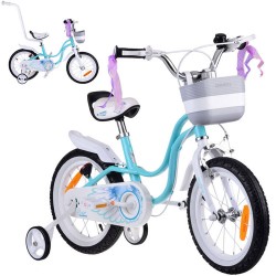 RoyalBaby милий велосипед 14" Little Swan стрічки кошик бічні колеса RB14-18