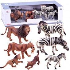 СЕРІЯ ANIMALS SAFARI Набір фігурок зебра + лев COLLECTION ZA2987
