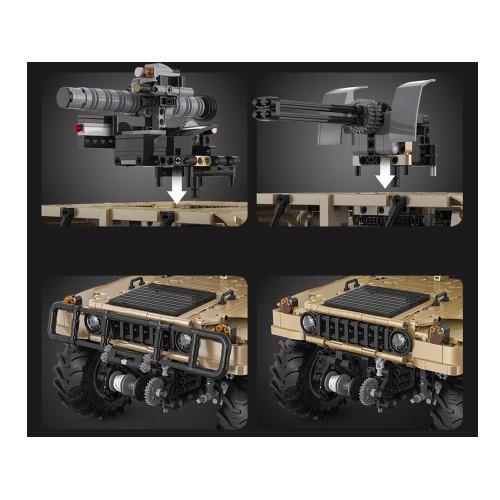 Набір 3935 блоків Військова машина Humvee 1:8 рухомі елементи ZA5252 фото 6