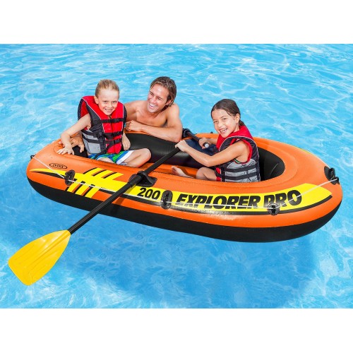 Набір Explorer PRO 200, весла 196 x 102 x 33 см + насос INTEX 58357 фото 1