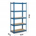 Металева полиця для зберігання 180 x 90 x 40 см Humberg 4848