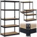 Металева складська полиця 183 x 90 x 45 см Humberg HR-700 чорного кольору