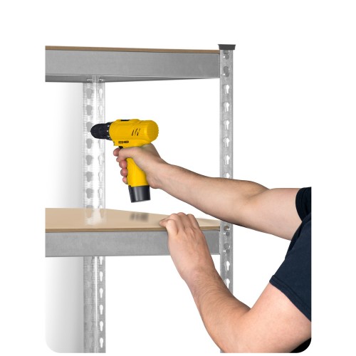 Металева стійка для зберігання 183 x 90 x 45 см Humberg HR-700 срібляста фото 14