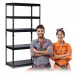 Металева складська полиця 183 x 90 x 45 см Humberg HR-700 чорна