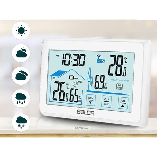 Метеостанція з дисплеєм BD-910 білого кольору - фото 4