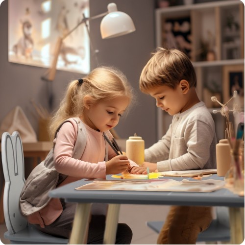 Дитячий столик "Зайчик" з двома стільцями Ricokids RC-847 фото 5