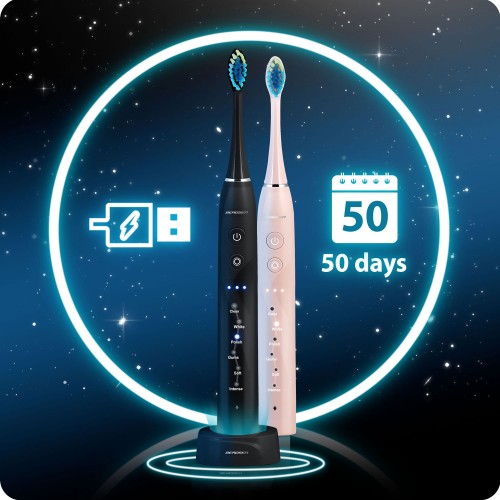 Набір із 2 звукових зубних щіток Berdsen Galaxy Duo фото 13
