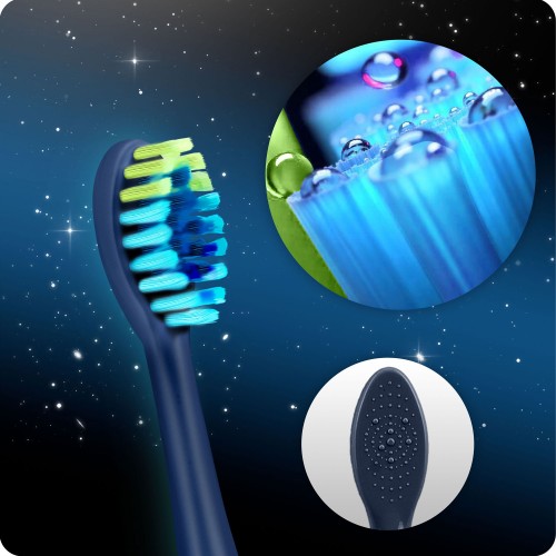Зубна щітка Berdsen Galaxy Sonic темно-синього кольору - фото 9
