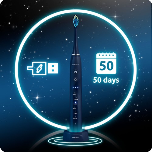 Зубна щітка Berdsen Galaxy Sonic темно-синього кольору - фото 10