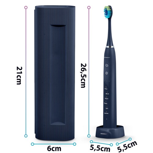 Зубна щітка Berdsen Galaxy Sonic темно-синього кольору - фото 5