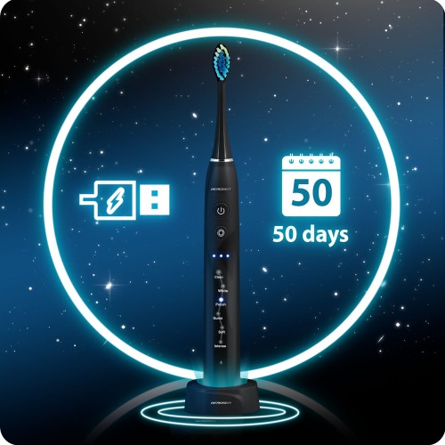 Зубна щітка Berdsen Galaxy Sonic чорного кольору - фото 10