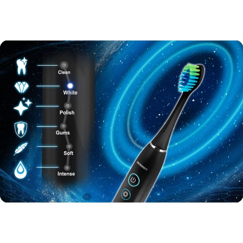 Зубна щітка Berdsen Galaxy Sonic чорного кольору - фото 11