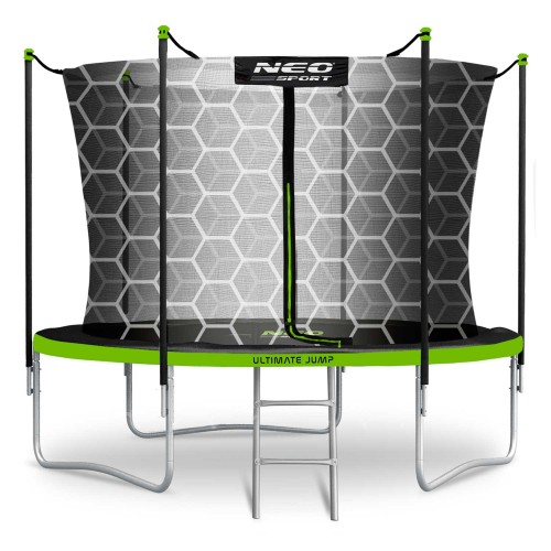 Садовий батут 10 футів/312 см з внутрішньою сіткою та драбиною Neo-Sport фото 1