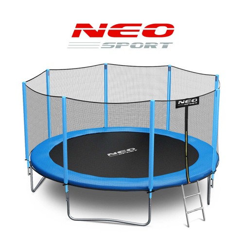 Садовий батут 13 футів/404 см з вуличною сіткою та драбиною Neo-Sport фото 4
