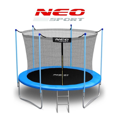 Садовий батут 8 футів/252 см з внутрішньою сіткою та драбиною Neo-Sport фото 8