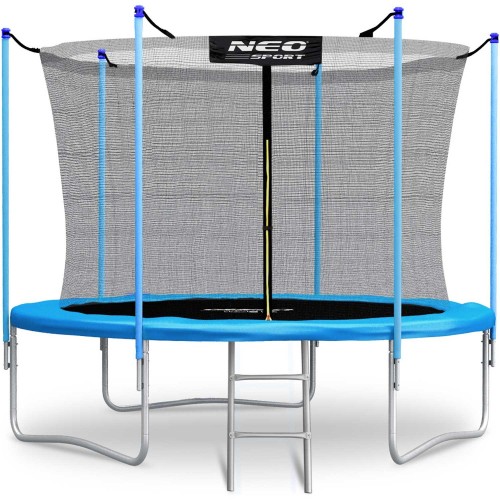 Садовий батут 8 футів/252 см з внутрішньою сіткою та драбиною Neo-Sport фото 9