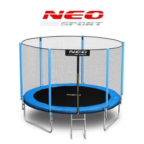 Садовий батут 8 футів/252 см з вуличною сіткою та драбиною Neo-Sport фото 4