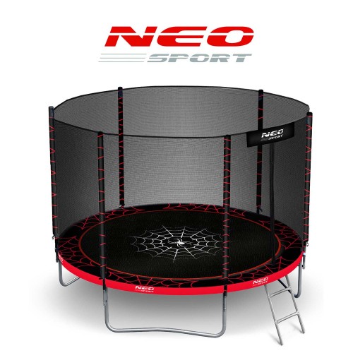 Садовий батут 8 футів/252 см з вуличною сіткою та драбиною Neo-Sport - фото 7