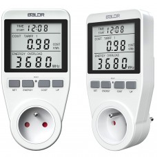 Однофазний ватметр Baldr BD-990 білого кольору