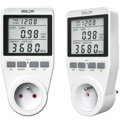Однофазний ватметр Baldr BD-990 білого кольору